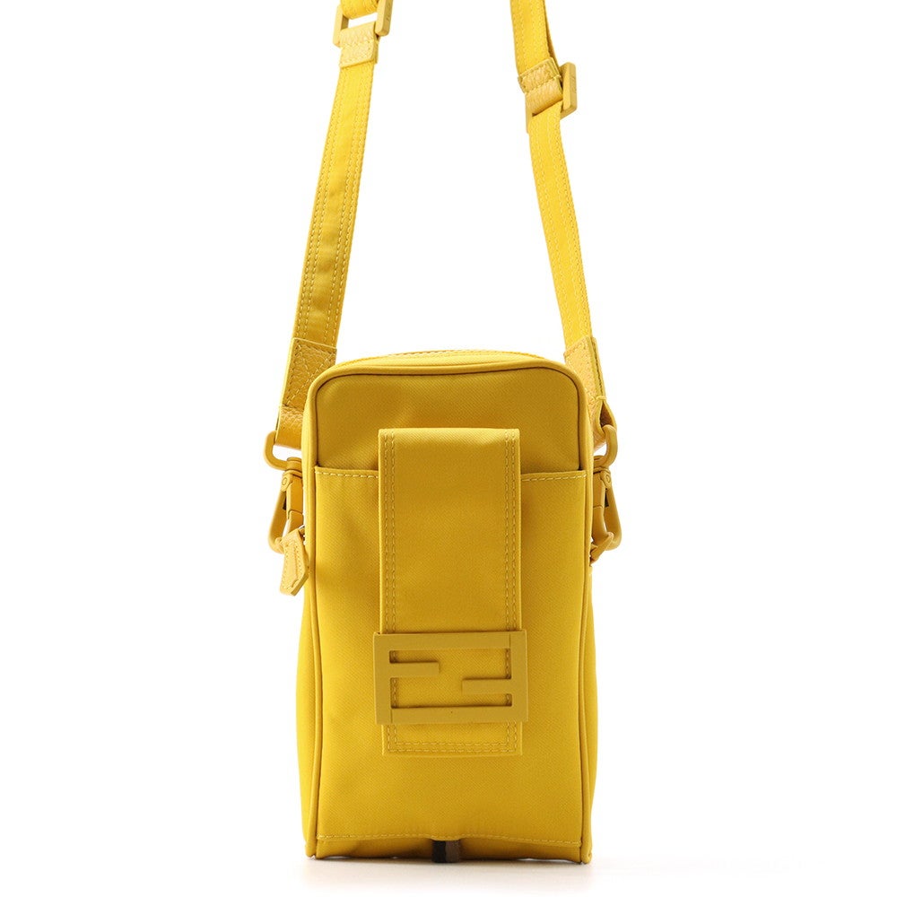 FENDI フェンディ オーロック PHONE HOLDER フォンホルダー ショルダーバッグ 7AS055   カーフレザー シルバー   携帯ケース ポシェット スマホバッグ 【本物保証】 極美品】FENDI フェンディ オーロック フォンポーチ スマホ ショルダー