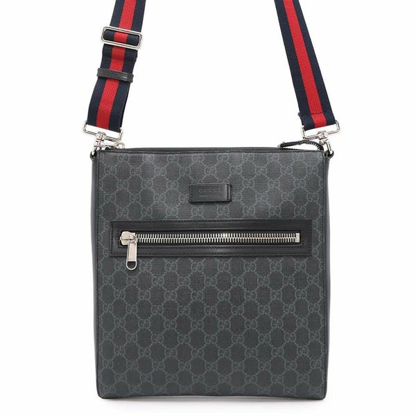 グッチ ショルダーバッグ GGスプリーム メッセンジャーバッグ 474137 GUCCI バッグ メンズ ウェブ 黒