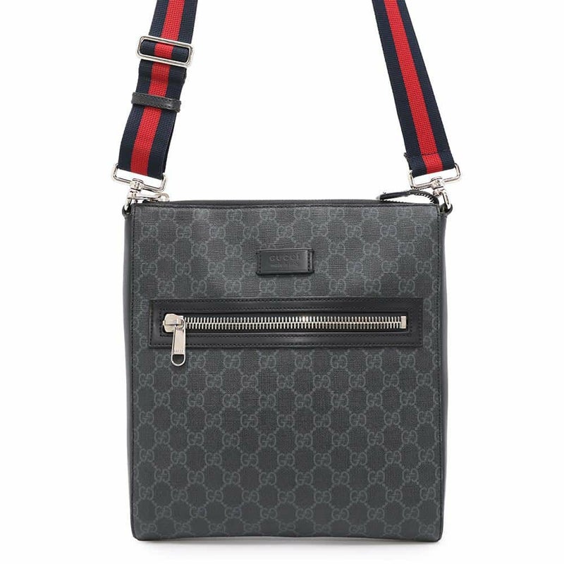 グッチ ショルダーバッグ GGスプリーム メッセンジャーバッグ 474137 GUCCI バッグ メンズ ウェブ 黒