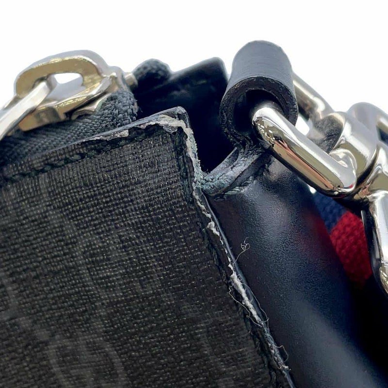 グッチ ショルダーバッグ GGスプリーム メッセンジャーバッグ 474137 GUCCI バッグ メンズ ウェブ 黒
