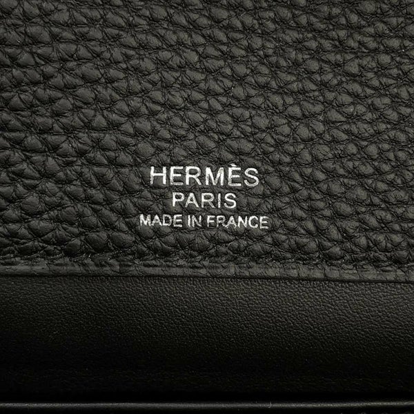 エルメス ショルダーバッグ サックアデペッシュ29 ブラック/シルバー金具 トゴ W刻印 メンズ 黒