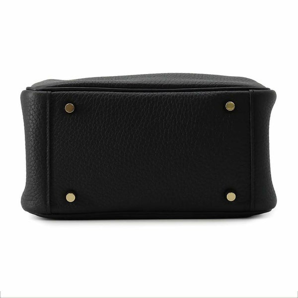 エルメス ハンドバッグ リンディ ミニ ブラック/ゴールド金具 トリヨンクレマンス W刻印 2wayショルダー 黒