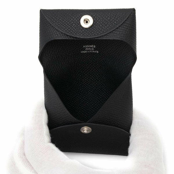 エルメス コインケース バスティア ブラック エプソン W刻印 HERMES 財布