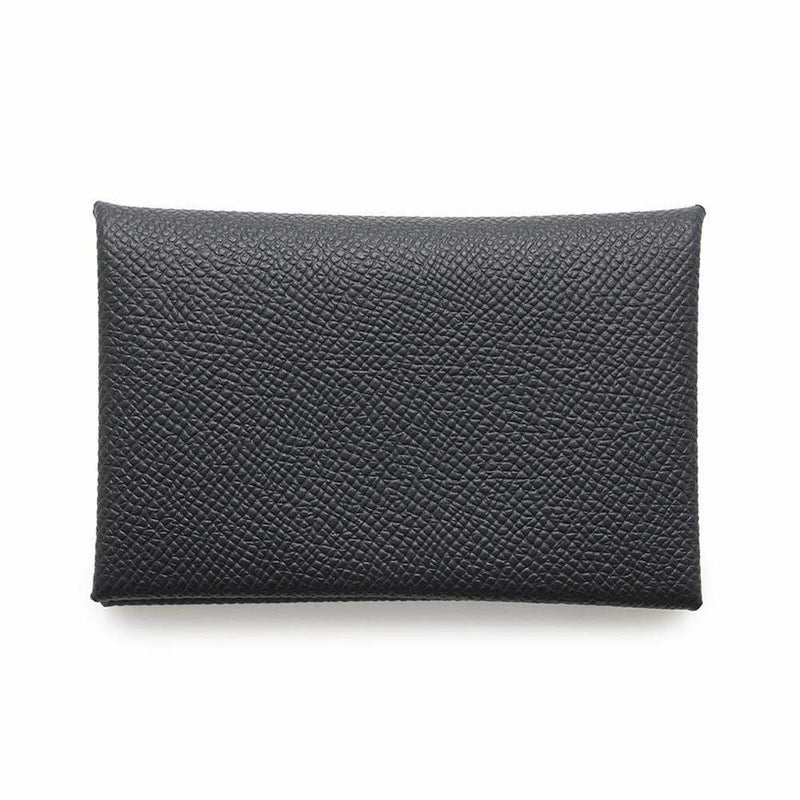 エルメス カードケース カルヴィ ブラック エプソン W刻印 HERMES 名刺入れ 黒