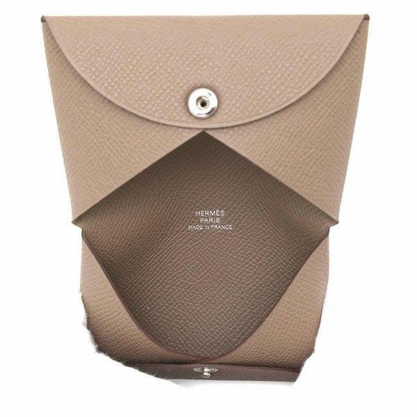 エルメス カードケース カルヴィ エトゥープ エプソン W刻印 HERMES 名刺入れ