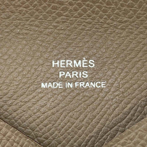 エルメス カードケース カルヴィ エトゥープ エプソン W刻印 HERMES 名刺入れ