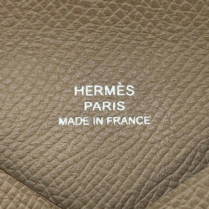 エルメス カードケース カルヴィ エトゥープ エプソン W刻印 HERMES 名刺入れ