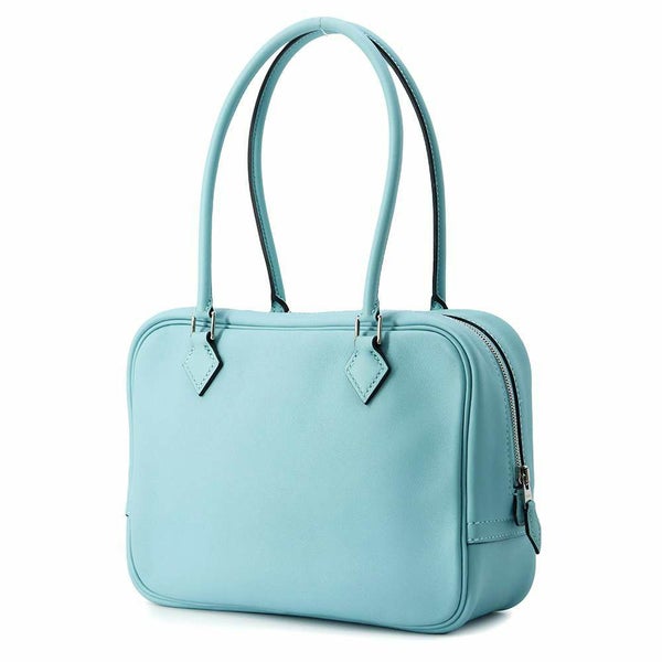 エルメス ハンドバッグ プリュム ミニ ブルーアトール/シルバー金具 スイフト T刻印 HERMES バッグ