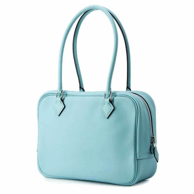 エルメス ハンドバッグ プリュム ミニ ブルーアトール/シルバー金具 スイフト T刻印 HERMES バッグ