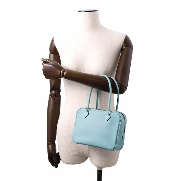 エルメス ハンドバッグ プリュム ミニ ブルーアトール/シルバー金具 スイフト T刻印 HERMES バッグ