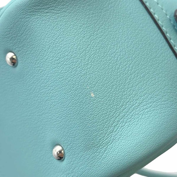 エルメス ハンドバッグ プリュム ミニ ブルーアトール/シルバー金具 スイフト T刻印 HERMES バッグ