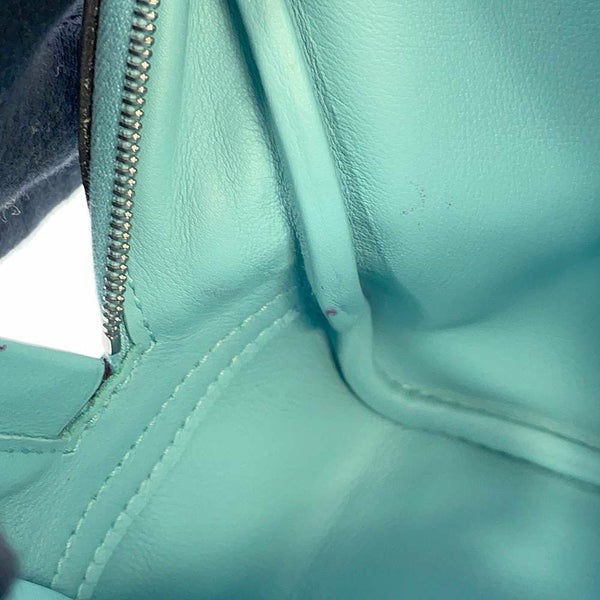 エルメス ハンドバッグ プリュム ミニ ブルーアトール/シルバー金具 スイフト T刻印 HERMES バッグ