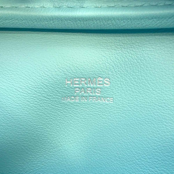 エルメス ハンドバッグ プリュム ミニ ブルーアトール/シルバー金具 スイフト T刻印 HERMES バッグ
