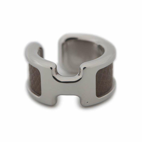 エルメス イヤーカフ オランプ Olympe スモール PM エトゥープ/シルバー金具 エプソン