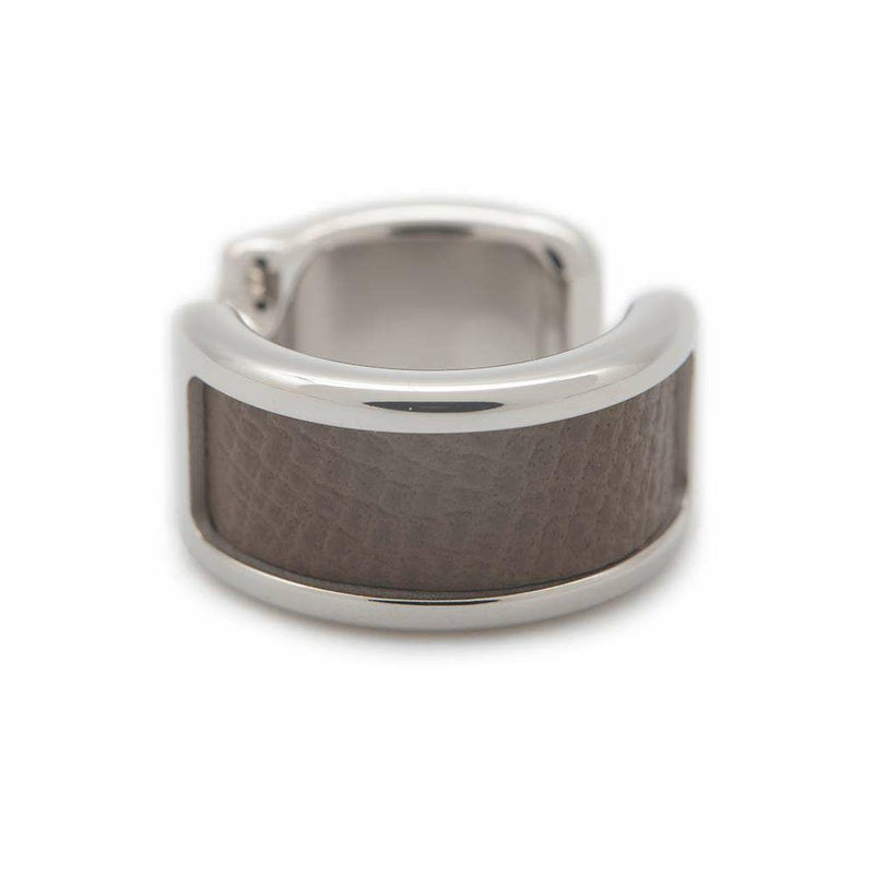 エルメス イヤーカフ オランプ Olympe スモール PM エトゥープ/シルバー金具 エプソン