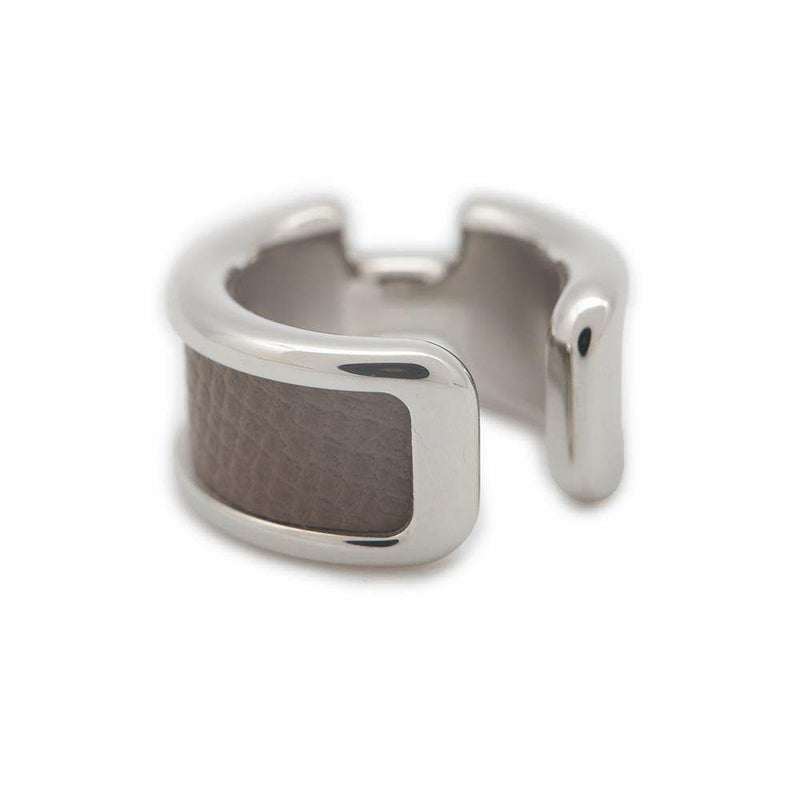 エルメス イヤーカフ オランプ Olympe スモール PM エトゥープ/シルバー金具 エプソン