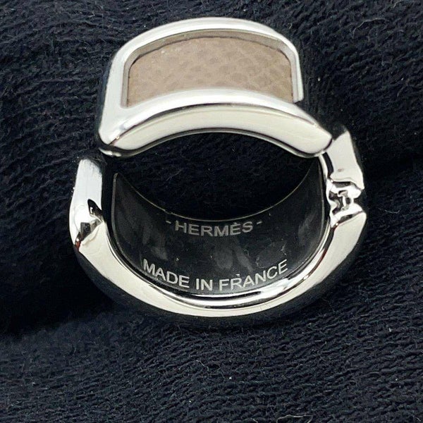 エルメス イヤーカフ オランプ Olympe スモール PM エトゥープ/シルバー金具 エプソン