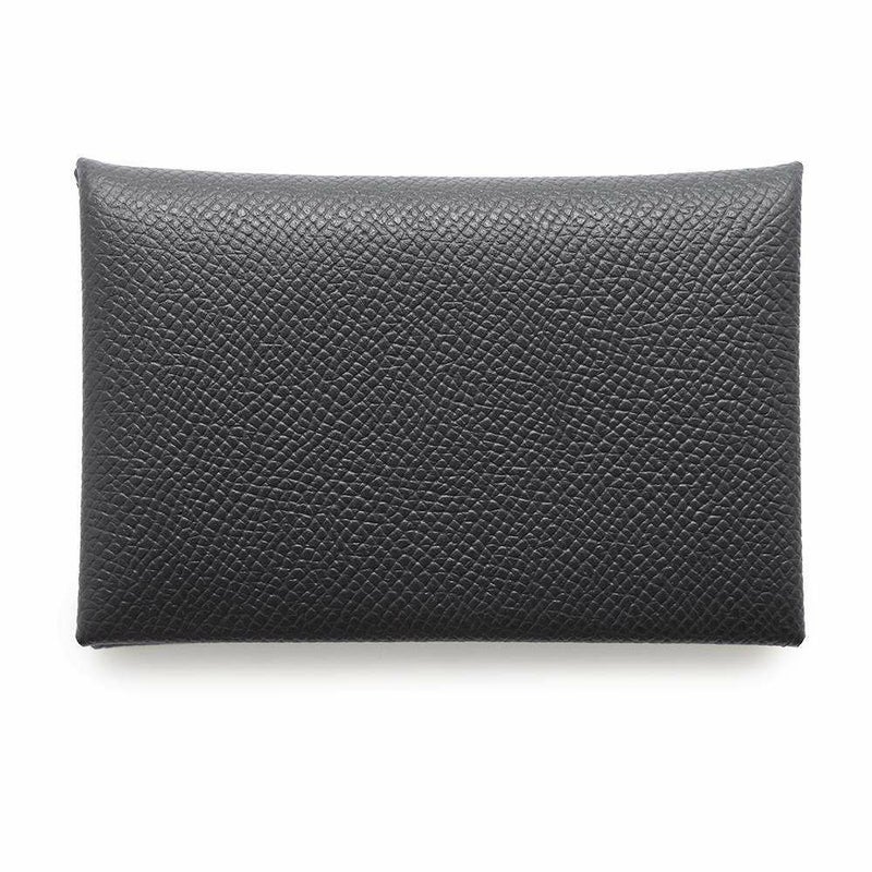 エルメス カードケース カルヴィ ブラック エプソン W刻印 HERMES 名刺入れ 黒