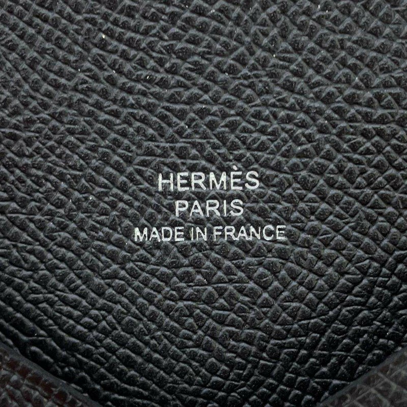 エルメス カードケース カルヴィ ブラック エプソン W刻印 HERMES 名刺入れ 黒
