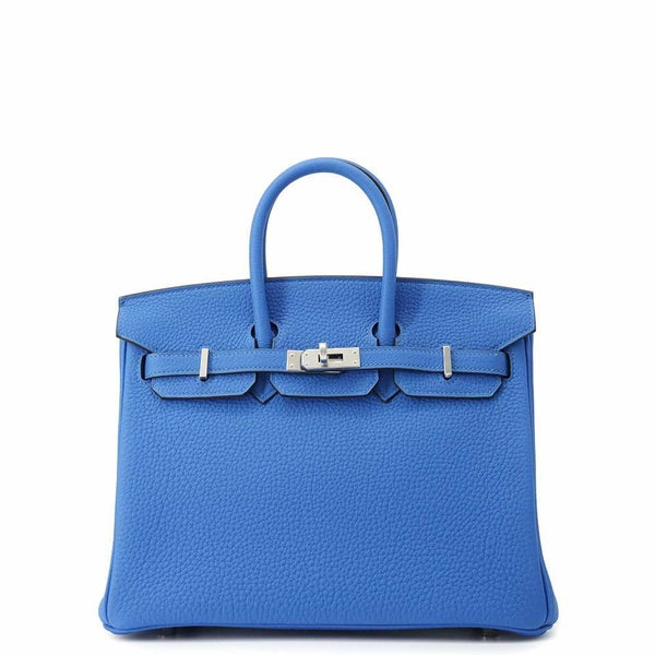 エルメス バーキン25 ブルーイドラ/シルバー金具 トゴ W刻印 HERMES Birkin ハンドバッグ
