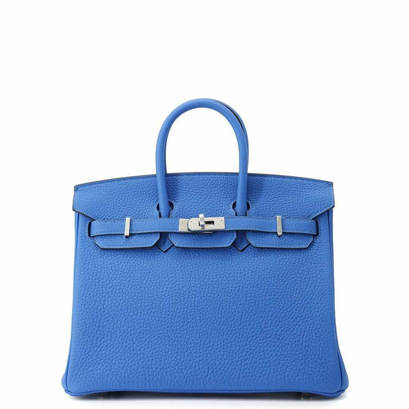 エルメス バーキン25 ブルーイドラ/シルバー金具 トゴ W刻印 HERMES Birkin ハンドバッグ