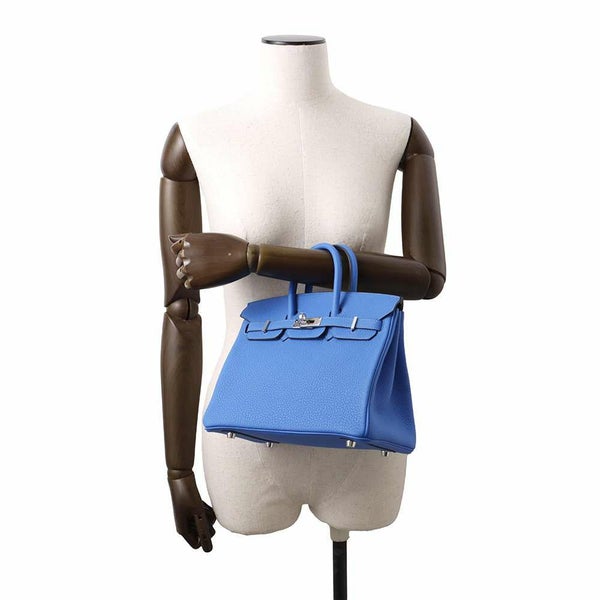 エルメス バーキン25 ブルーイドラ/シルバー金具 トゴ W刻印 HERMES Birkin ハンドバッグ