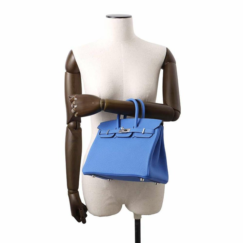 エルメス バーキン25 ブルーイドラ/シルバー金具 トゴ W刻印 HERMES Birkin ハンドバッグ