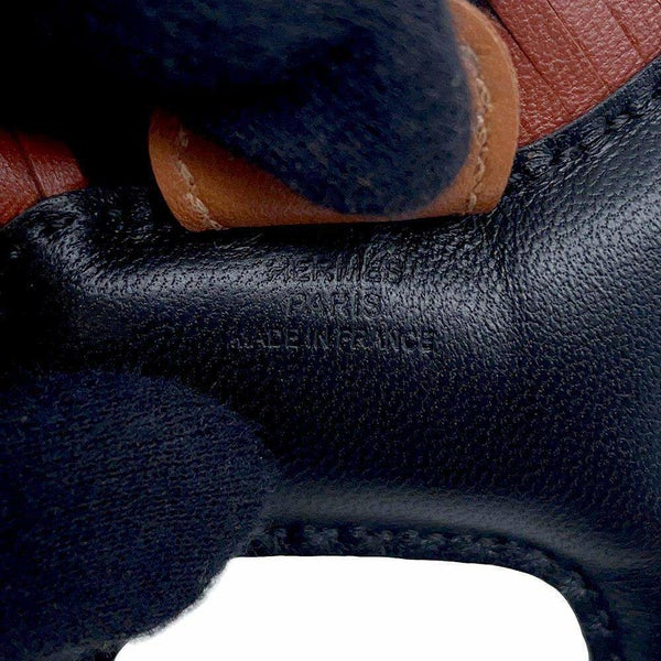 エルメス バッグチャーム ロデオ PM ブラック/ゴールド/シエンヌ ラムスキン W刻印 HERMES チャーム 黒