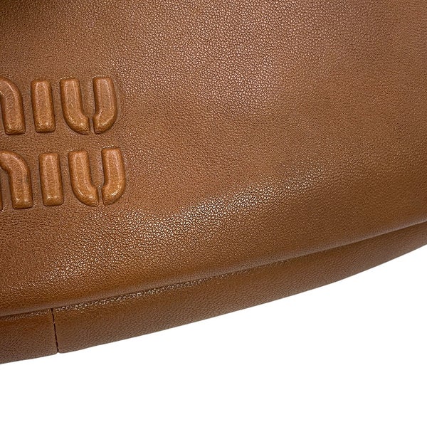 ミュウミュウ ショルダーバッグ アバンチュール ナッパレザー 5BC182 Miu Miu ワンショルダー ブラウン