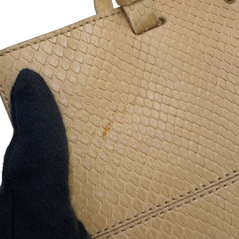 トッズ ハンドバッグ トップハンドルバッグ パイソン TOD'S 2way