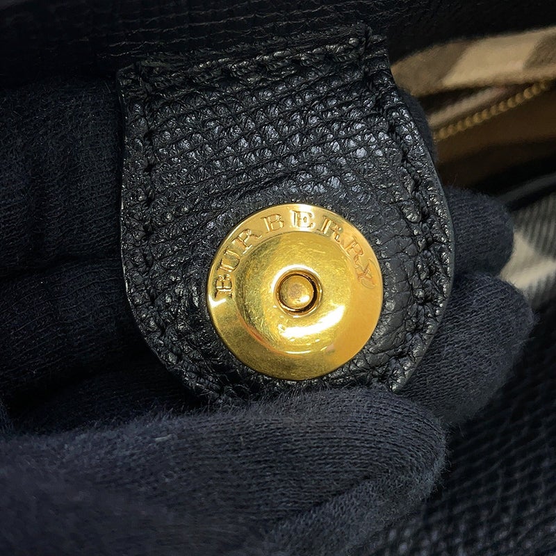 バーバリー ハンドバッグ フリンジ スモール バナー トート レザー 40683431 BURBERRY 2way 黒