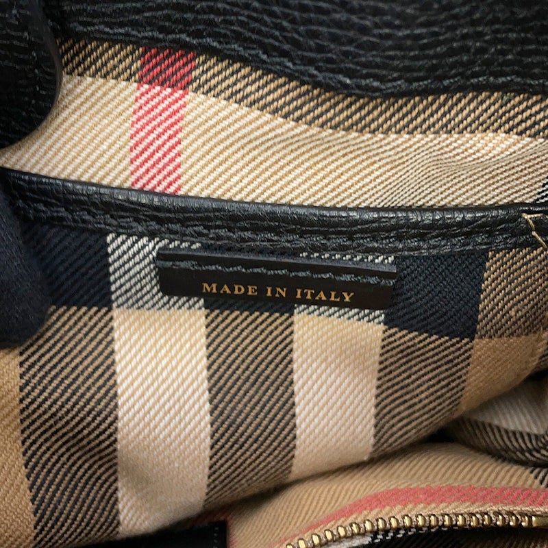 バーバリー ハンドバッグ フリンジ スモール バナー トート レザー 40683431 BURBERRY 2way 黒