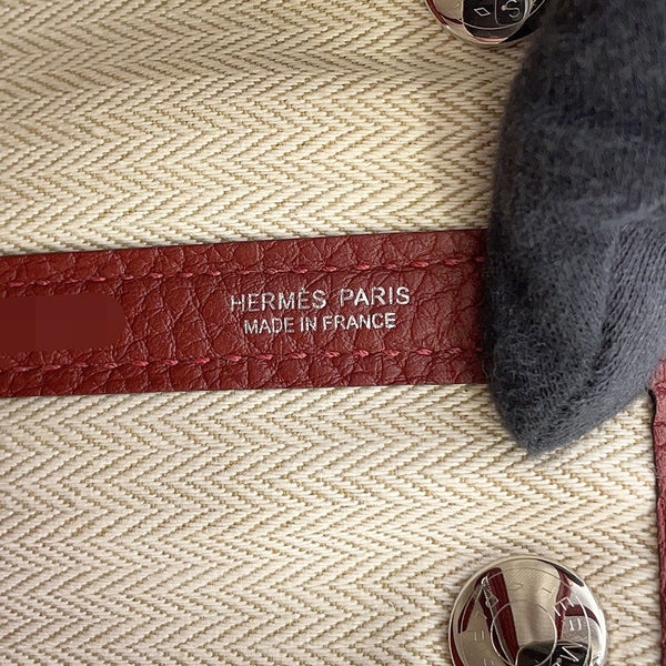 エルメス トートバッグ ガーデンパーティTPM ルージュアッシュ/シルバー金具 ネゴンダ G刻印 HERMES