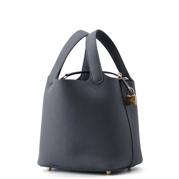 エルメス ハンドバッグ ピコタンロックPM グリミスティ/シャンパンゴールド金具 トリヨンクレマンス K刻印 HERMES