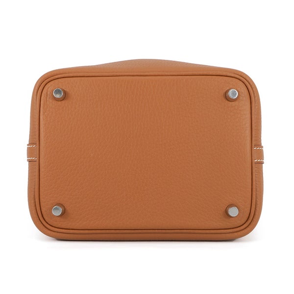エルメス ハンドバッグ ピコタンロックPM ゴールド/シルバー金具 トリヨンクレマンス G刻印 HERMES トートバッグ