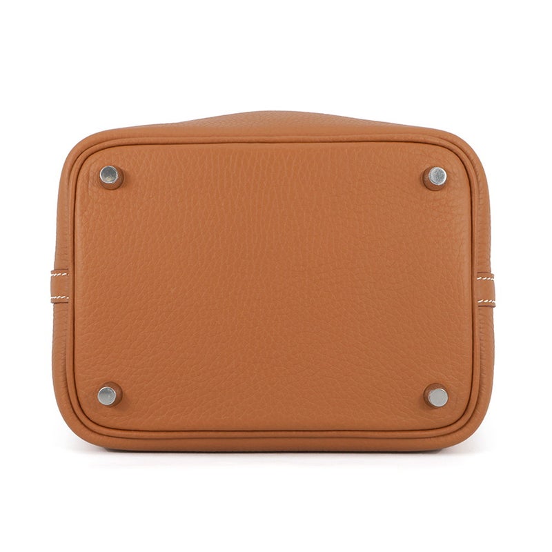 エルメス ハンドバッグ ピコタンロックPM ゴールド/シルバー金具 トリヨンクレマンス G刻印 HERMES トートバッグ