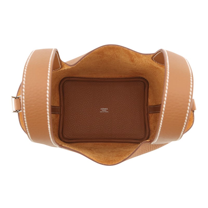 エルメス ハンドバッグ ピコタンロックPM ゴールド/シルバー金具 トリヨンクレマンス G刻印 HERMES トートバッグ