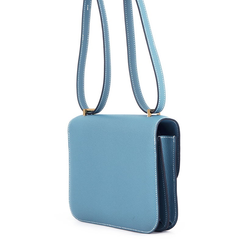 エルメス ショルダーバッグ ミニ コンスタンス3 ミロワール ニューブルージーン/ゴールド金具 エプソン W刻印 HERMES
