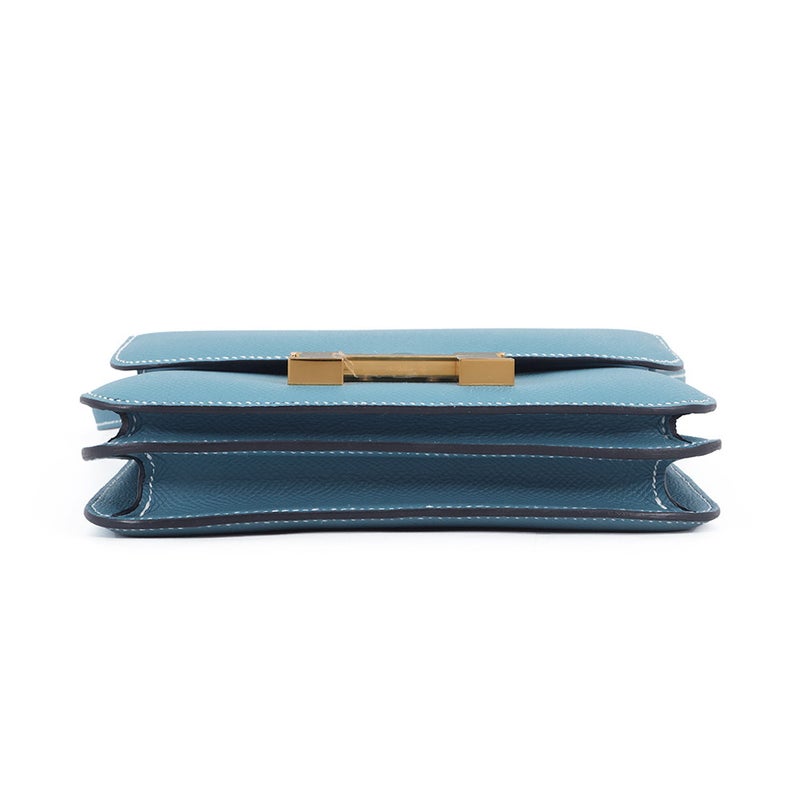 エルメス ショルダーバッグ ミニ コンスタンス3 ミロワール ニューブルージーン/ゴールド金具 エプソン W刻印 HERMES