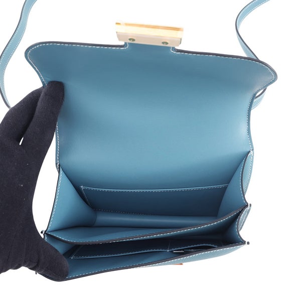 エルメス ショルダーバッグ ミニ コンスタンス3 ミロワール ニューブルージーン/ゴールド金具 エプソン W刻印 HERMES