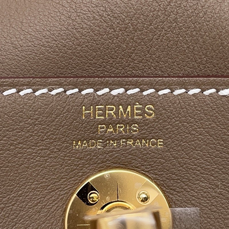 エルメス ハンドバッグ リンディ ミニ エトゥープ/ゴールド金具 スイフト G刻印 HERMES バッグ 2wayショルダーバッグ