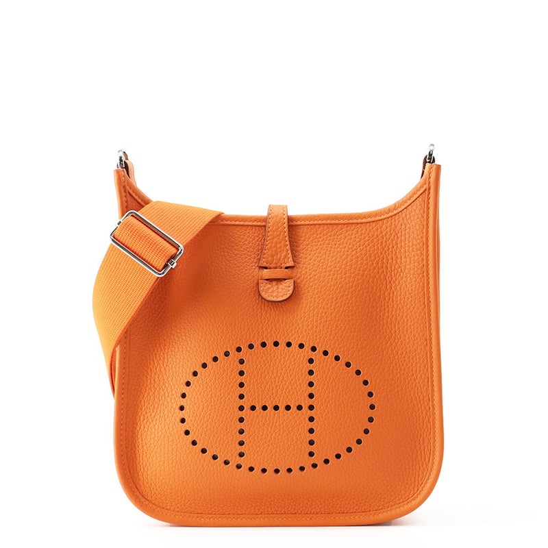 エルメス ショルダーバッグ エブリン3 23 オレンジ/シルバー金具 トリヨンクレマンス K刻印 HERMES