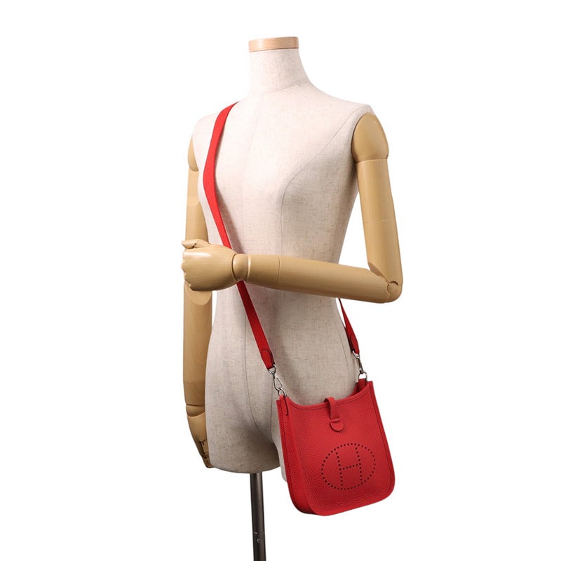 エルメス ショルダーバッグ エブリンTPM 111cm ルージュラデュー/シルバー金具 トリヨンクレマンス K刻印 HERMES