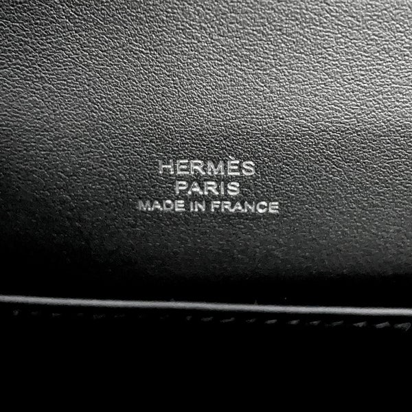 エルメス ハンドバッグ ポシェットケリー ブラック/シルバー金具 スイフト G刻印 HERMES 黒