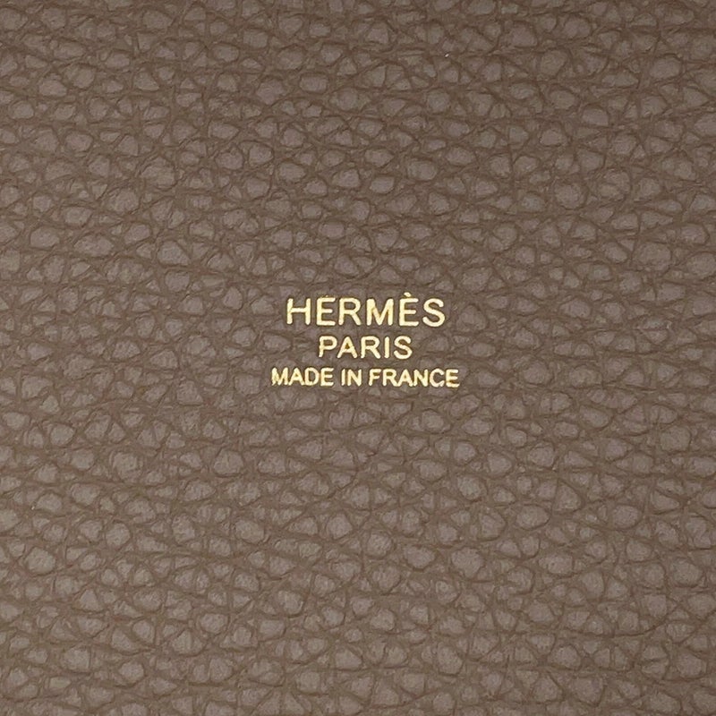 エルメス ハンドバッグ ピコタンロックPM エトゥープ/ゴールド金具 トリヨンクレマンス G刻印 HERMES