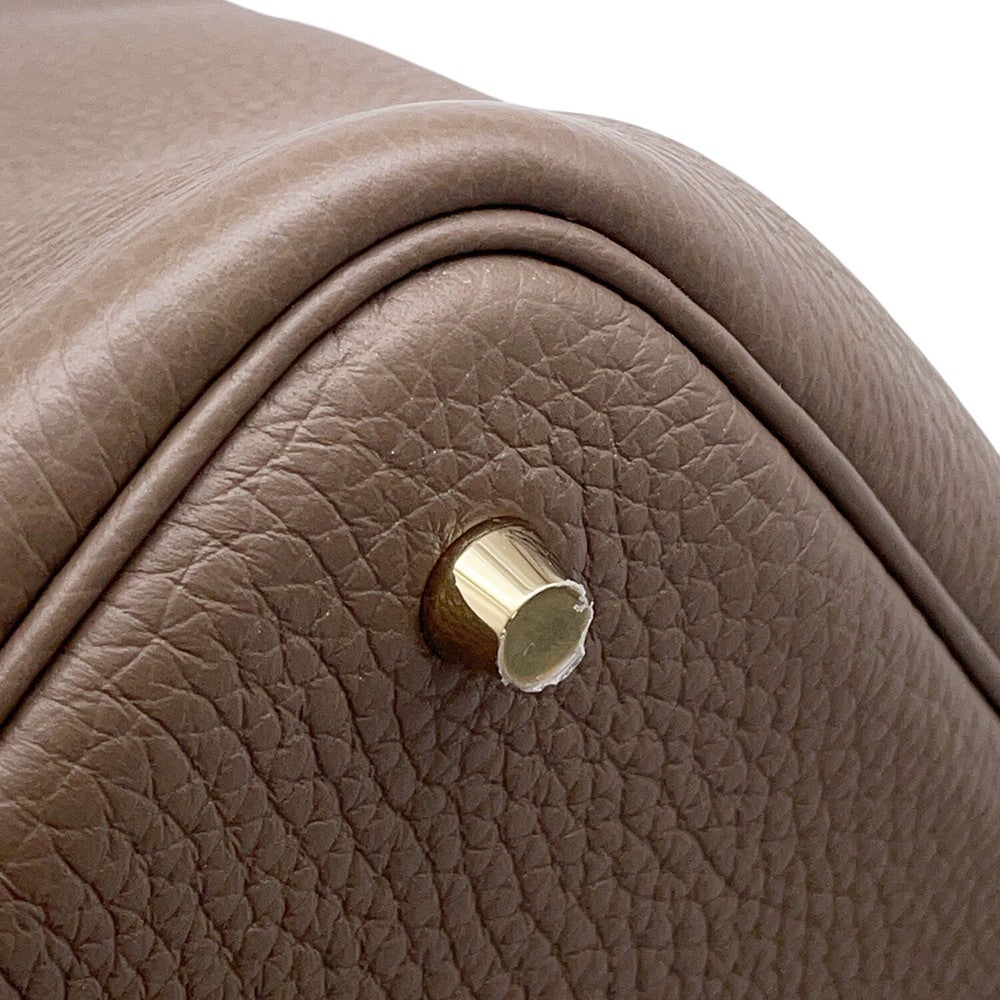 エルメス ハンドバッグ ピコタンロックMM エトゥープ/ゴールド金具
