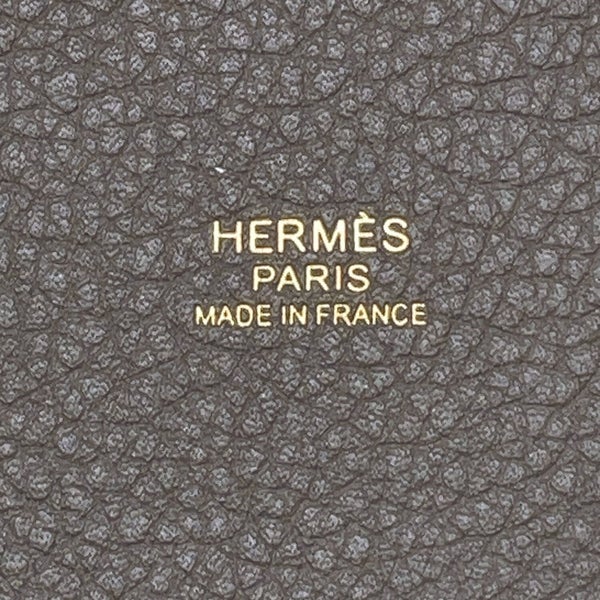エルメス ハンドバッグ ピコタンロックMM グラファイト/ゴールド金具 トリヨンモーリス U刻印 HERMES トートバッグ