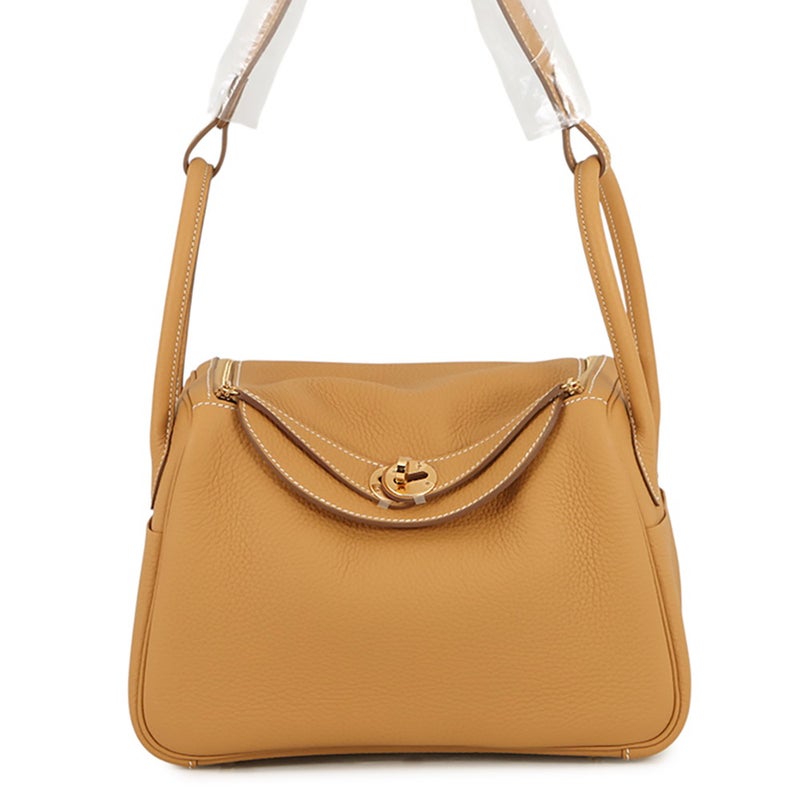 エルメス ハンドバッグ リンディ26  ナチュラルサブレ/ゴールド金具 トリヨンクレマンス K刻印 HERMES 2way ショルダーバッグ