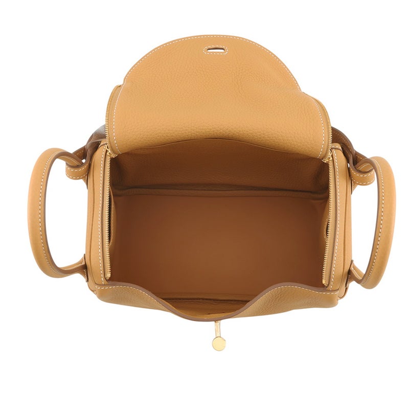 エルメス ハンドバッグ リンディ26  ナチュラルサブレ/ゴールド金具 トリヨンクレマンス K刻印 HERMES 2way ショルダーバッグ