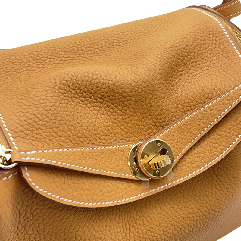 エルメス ハンドバッグ リンディ26  ナチュラルサブレ/ゴールド金具 トリヨンクレマンス K刻印 HERMES 2way ショルダーバッグ